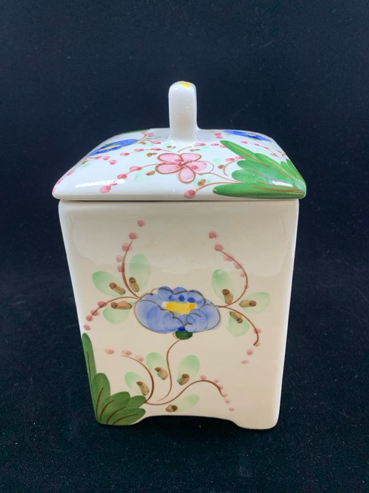 JAY WILLFRED FLORAL CANISTER.