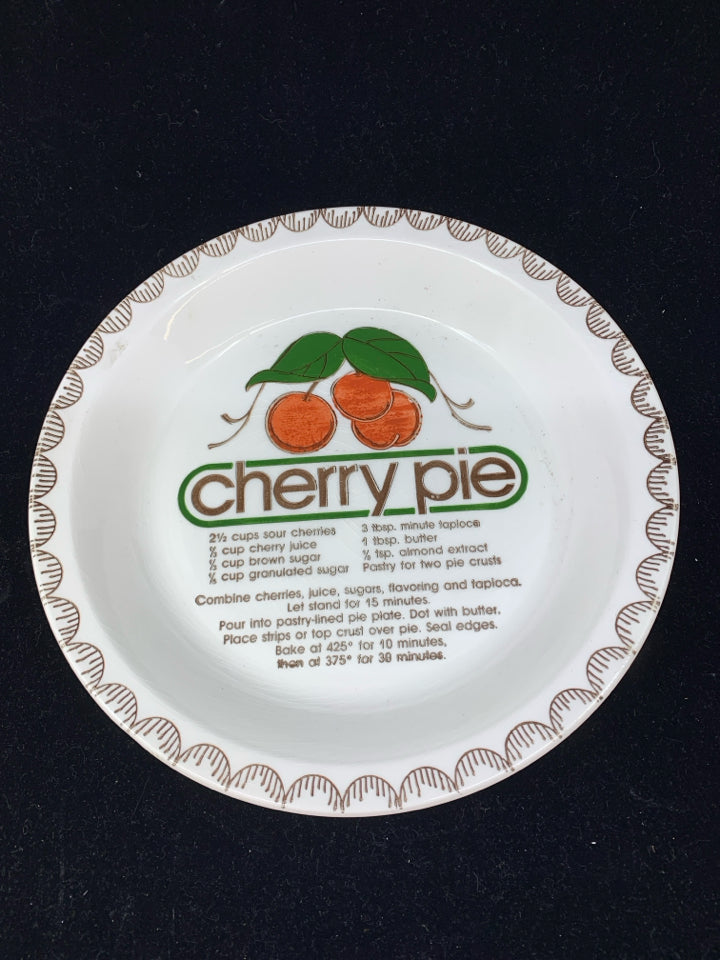 VTG CHERRY PIE PLATE.