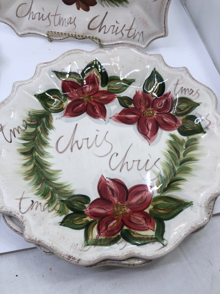8 PC CHRISTMAS TREE SERVING SET.