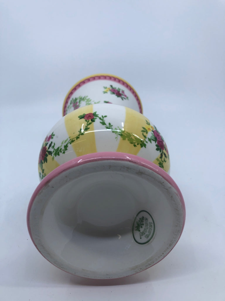 LAURA ASHLEY FLORAL VASE.