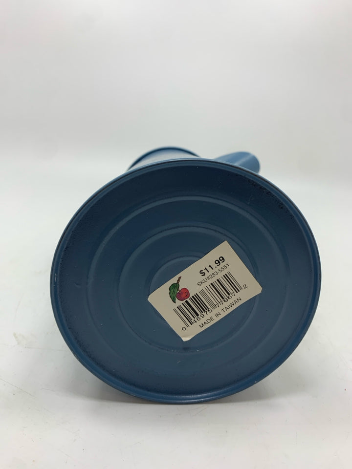 BLUE TIN TOMATO PITCHER.