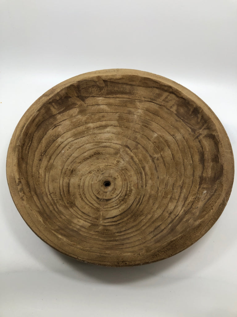 NATURAL GROWTH-RING WOODEN TRAY.