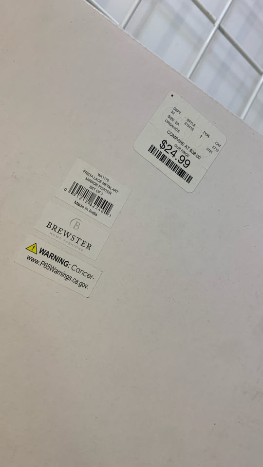 NIP 3PC DISTRESSED DECORATIVE MIRRORS BREWSTER.