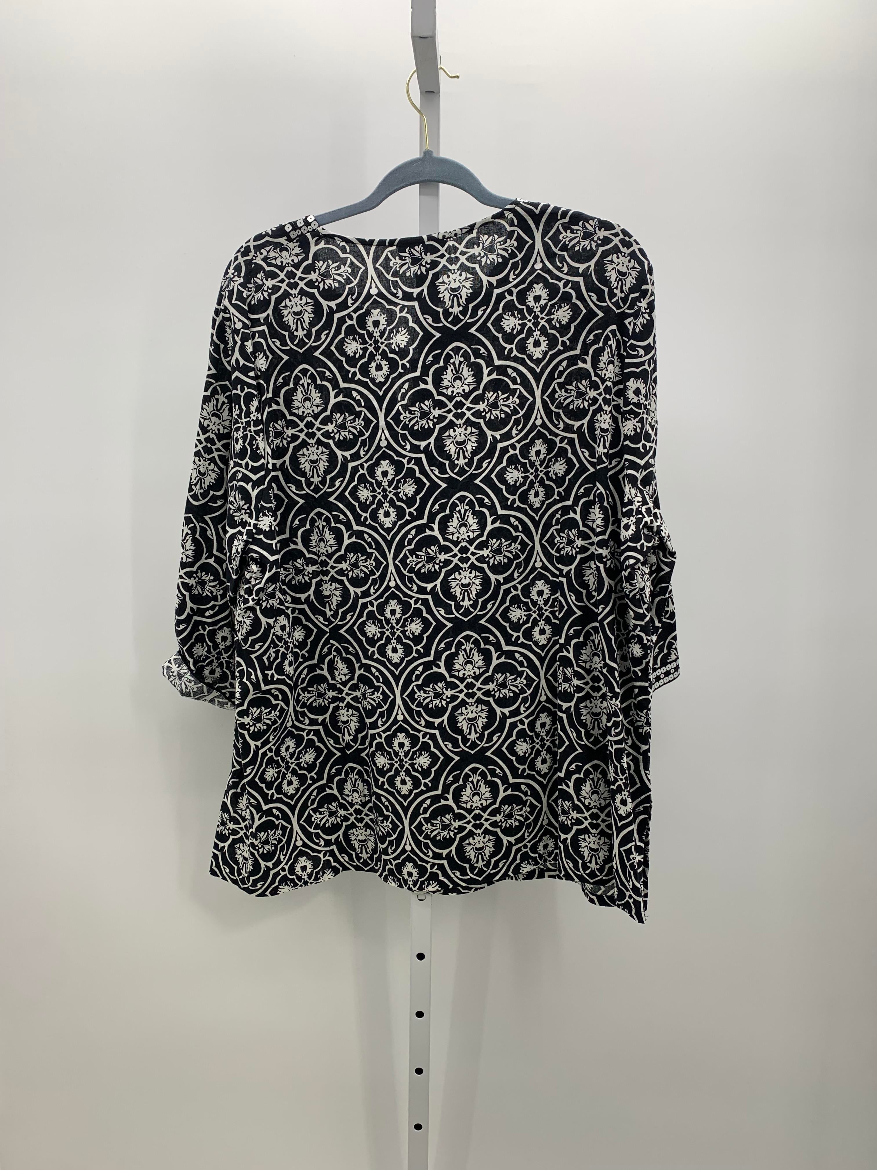 Carole Little Size 2X Womens 3/4 Sleeve Shirt