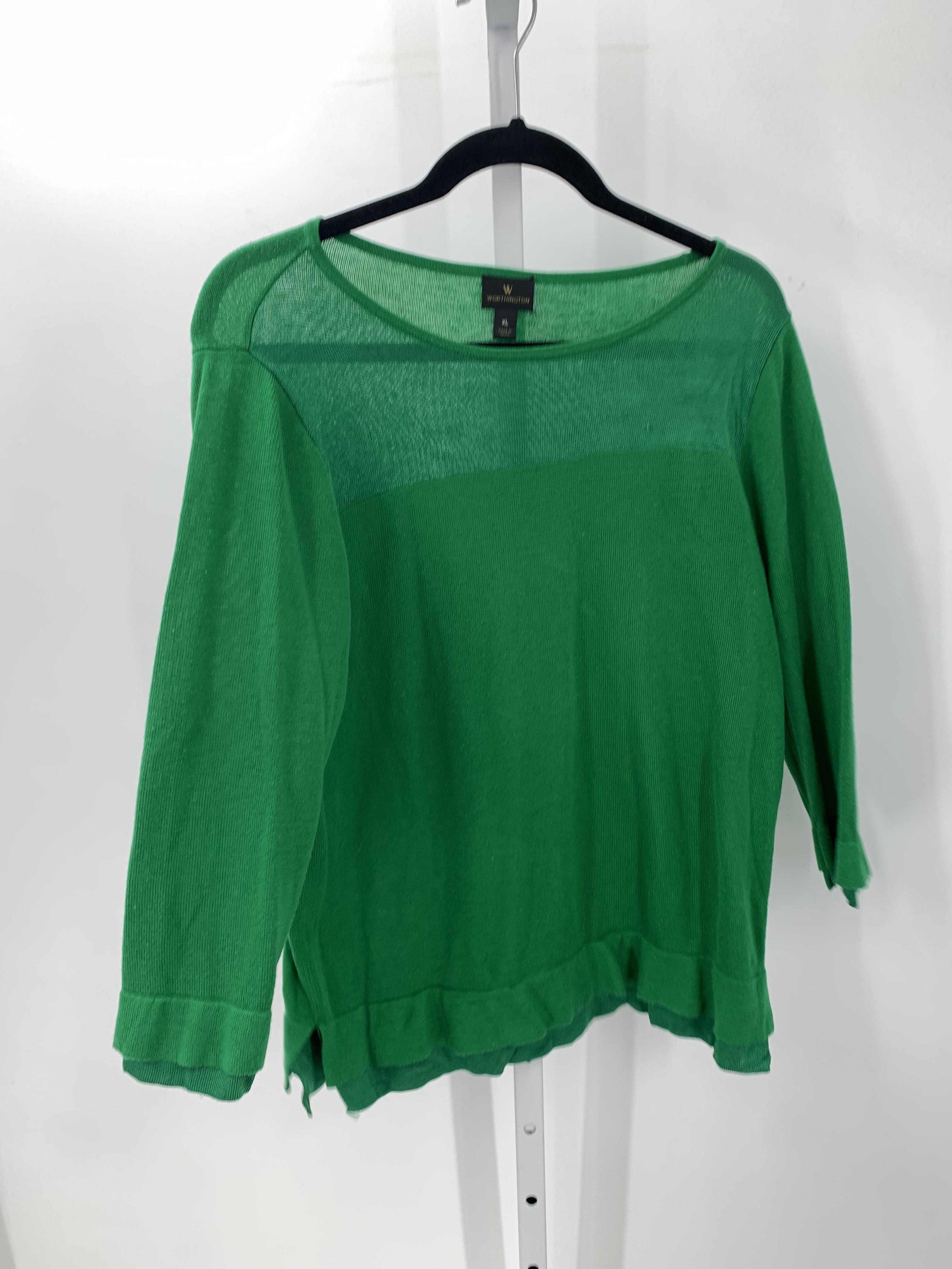 Worthington Size Extra Large Misses 3/4 Sleeve Sweater