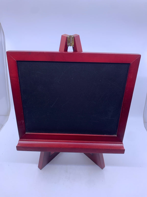 FRAMED CHALKBOARD WITH STAND+ CHALK PEN.