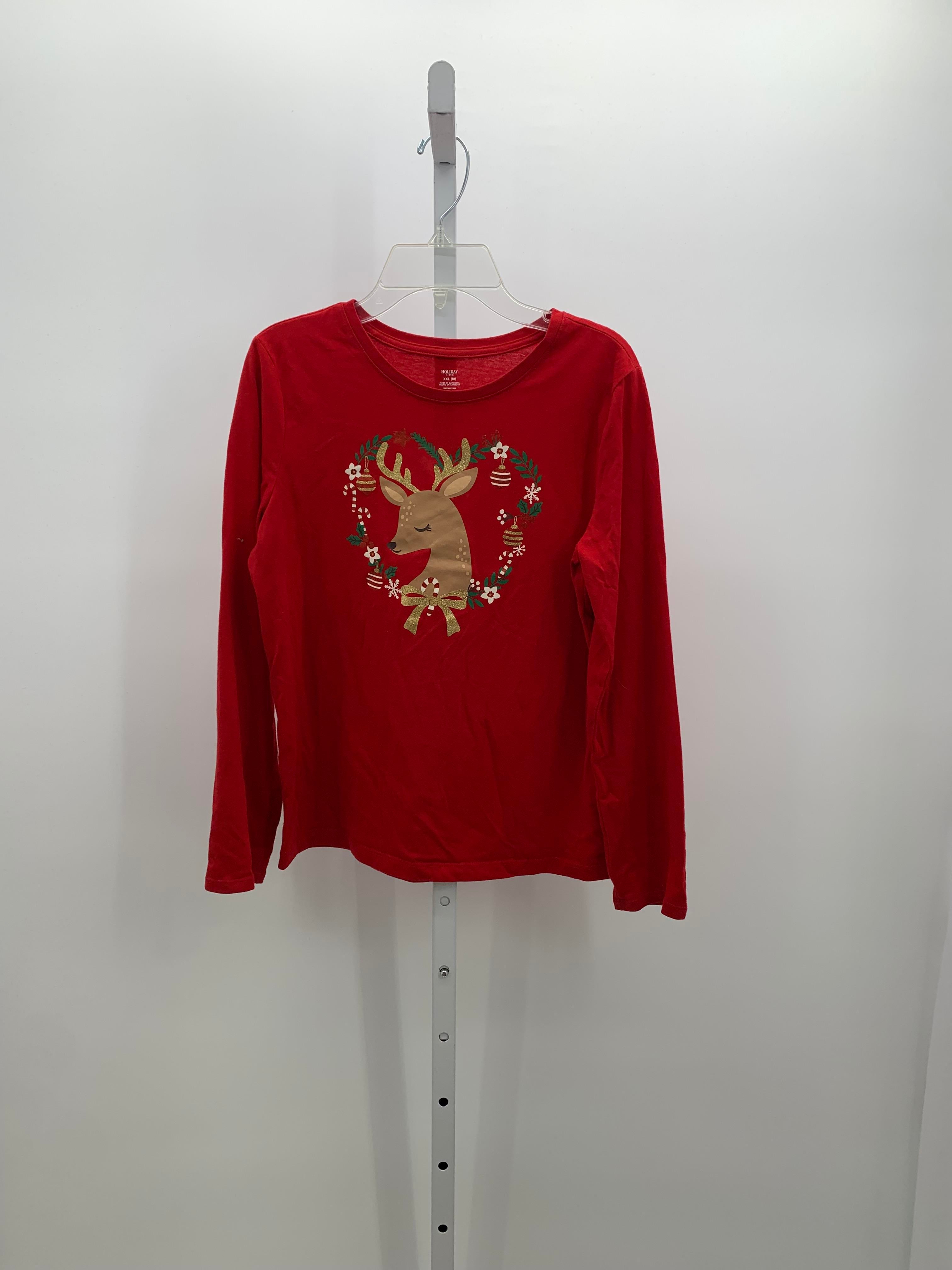LONG SLV SHIRT DEAR WREATH