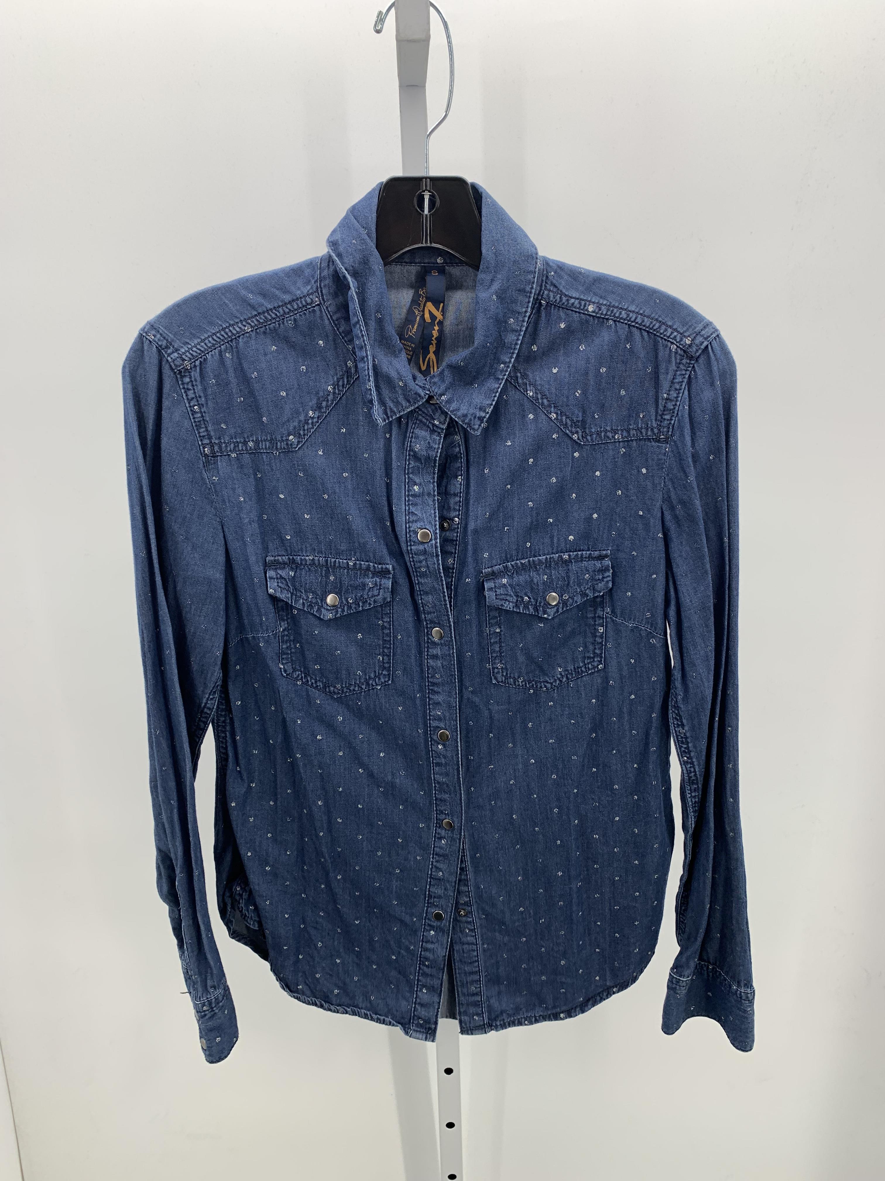 Seven Apparel Size Small Misses Long Sleeve Shirt