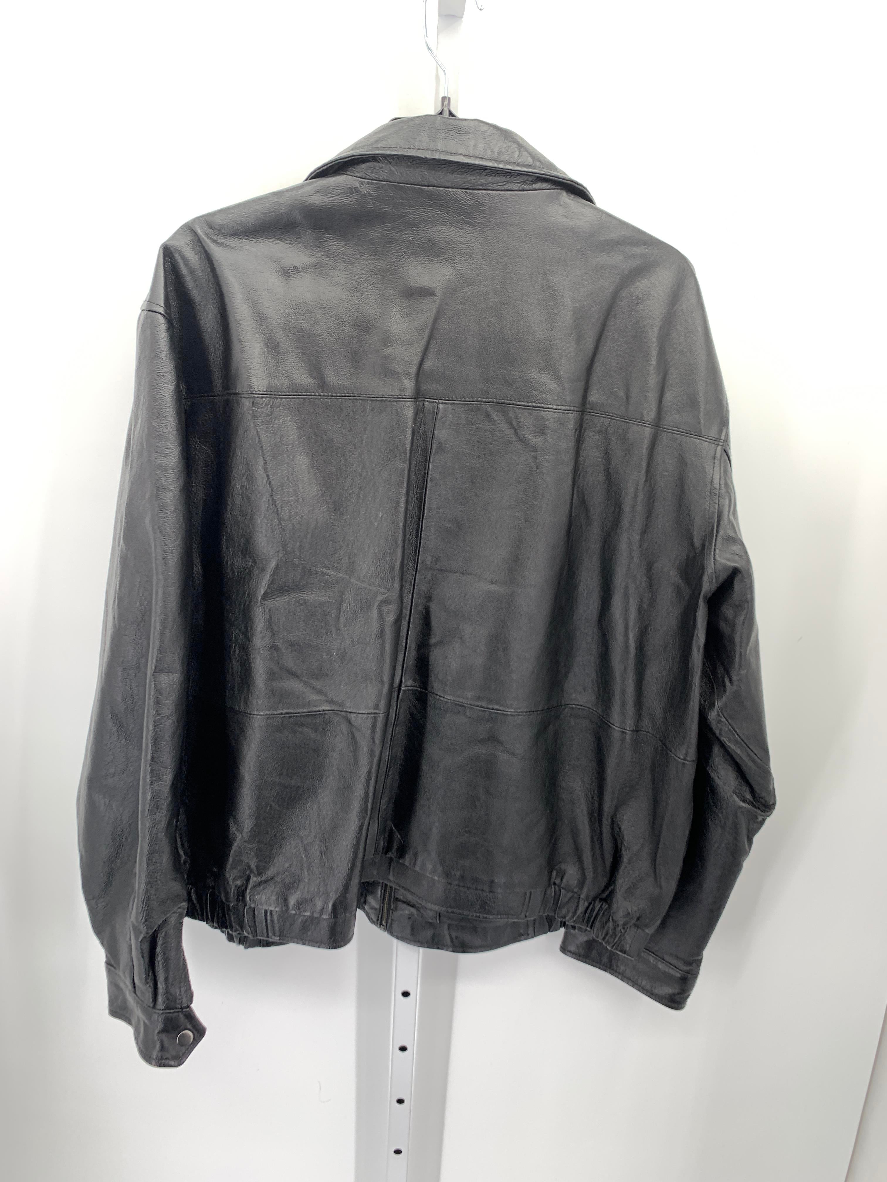 LEATHER ZIP UP JACKET