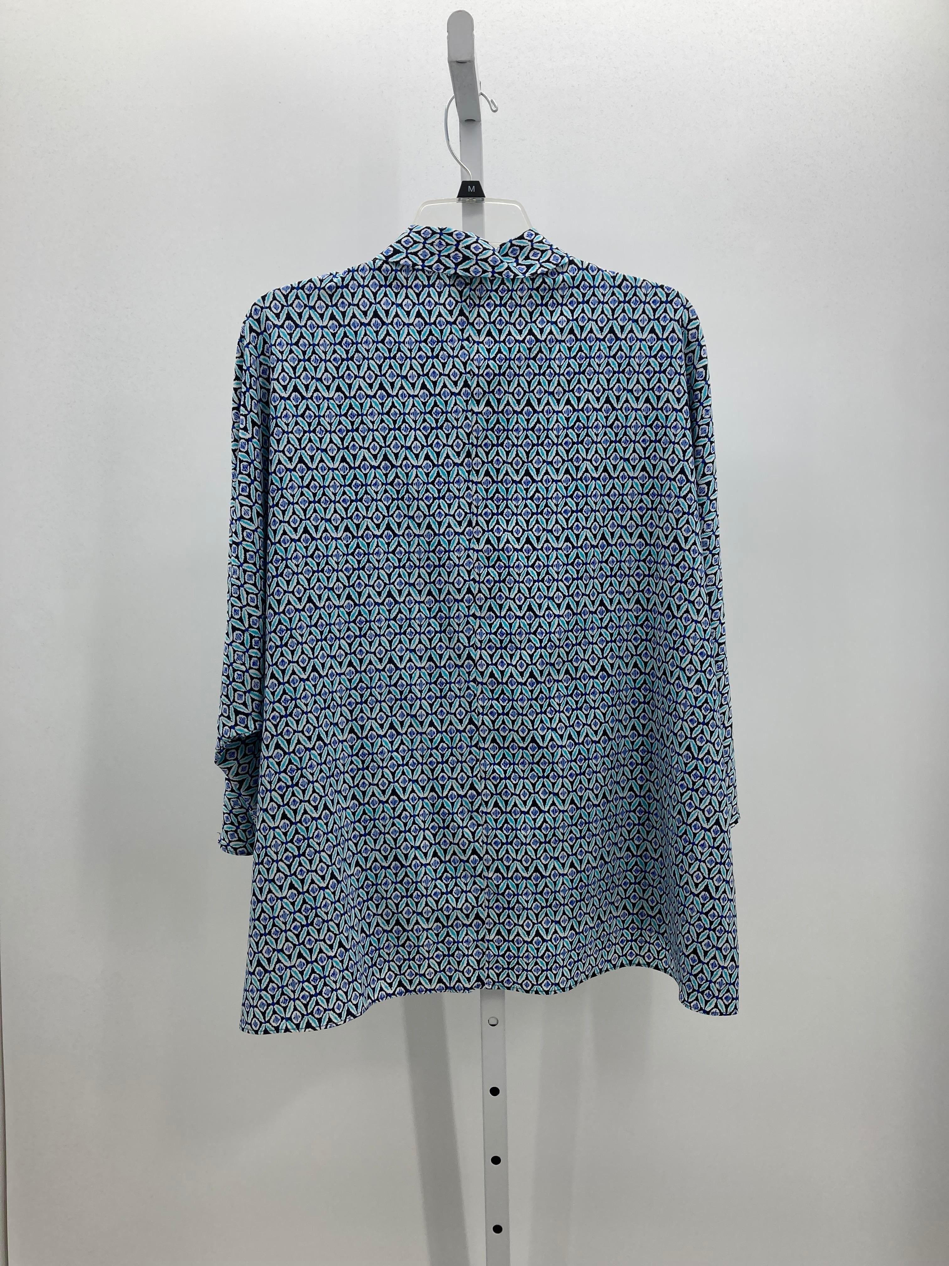 Chico's Size Medium Misses 3/4 Sleeve Shirt