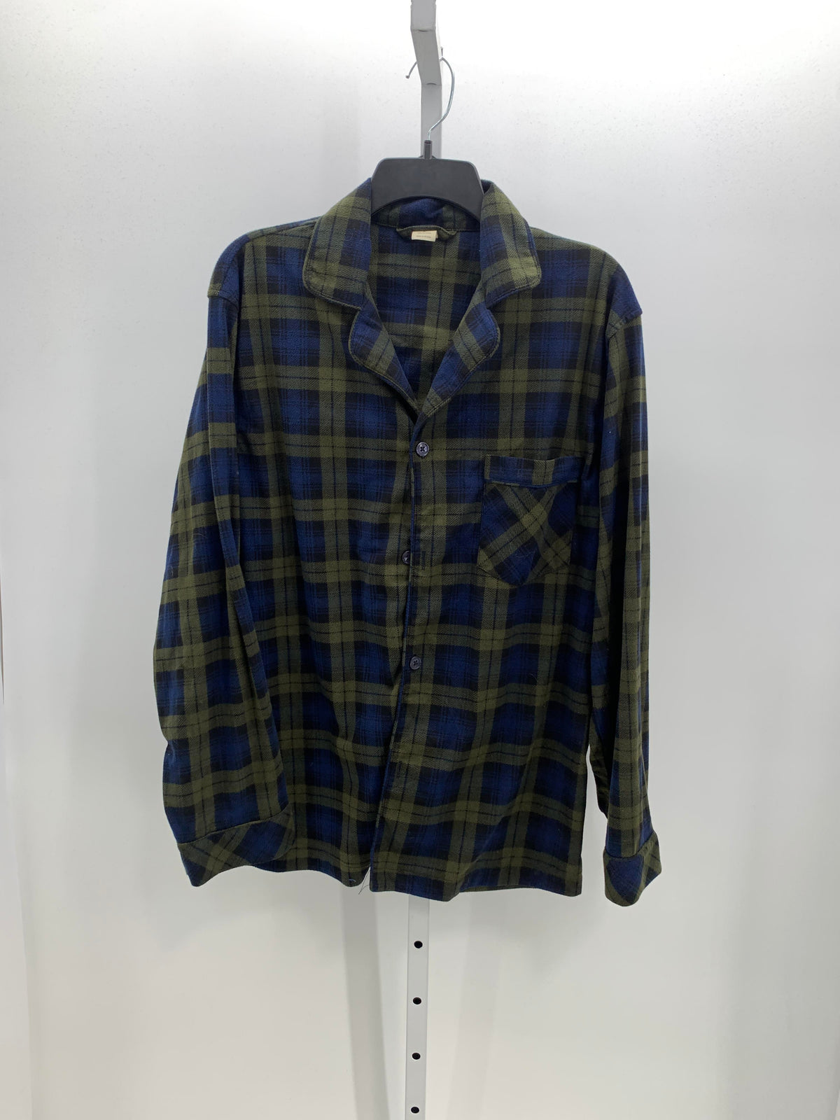 BLUE PLAID BTN DOWN