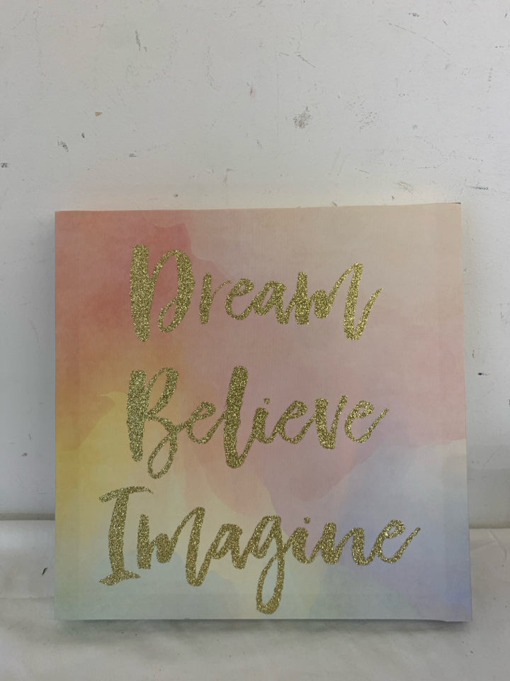 DREAM TIE DYE CANVAS WALL ART.