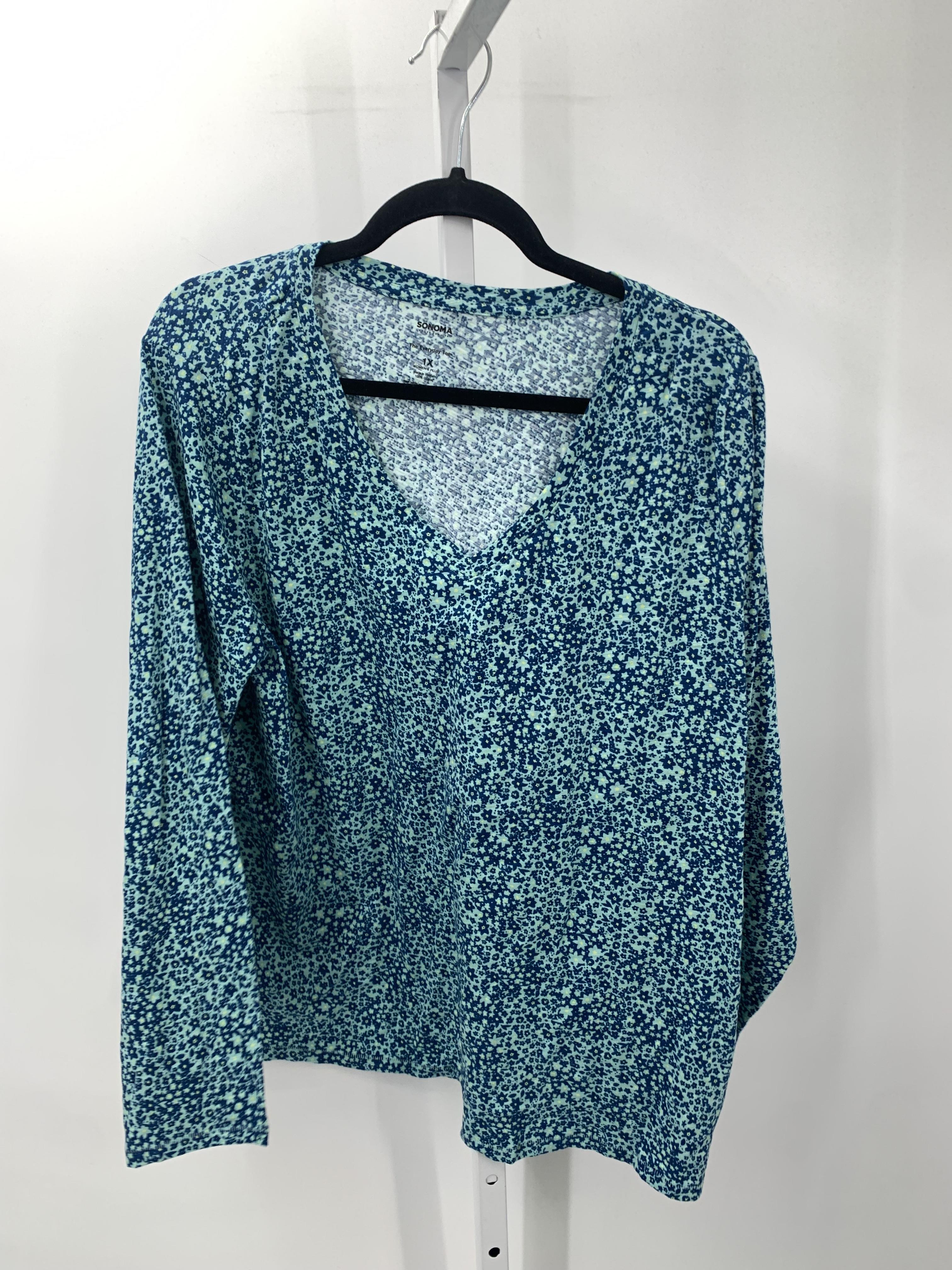 Sonoma Size 1X Womens Long Sleeve Shirt