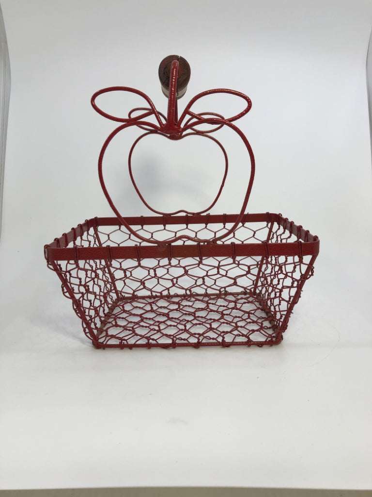 PRIMITIVE RED APPLE BASKET.
