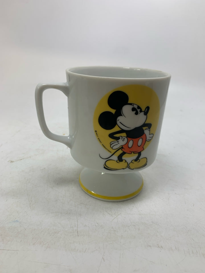 VTG FOOTED MICKEY MOUSE MUG.
