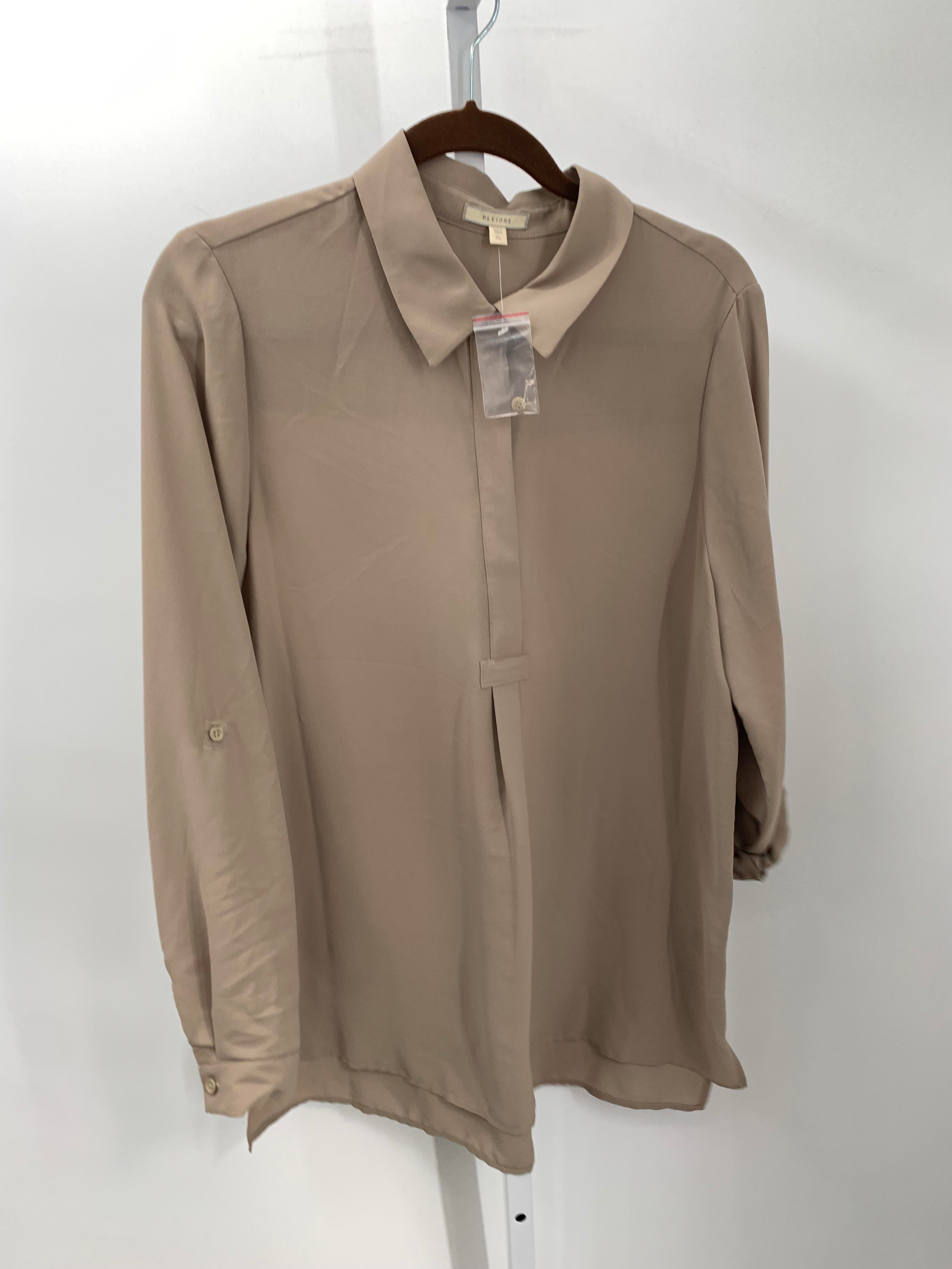 Pleione Size Extra Large Misses Long Sleeve Shirt