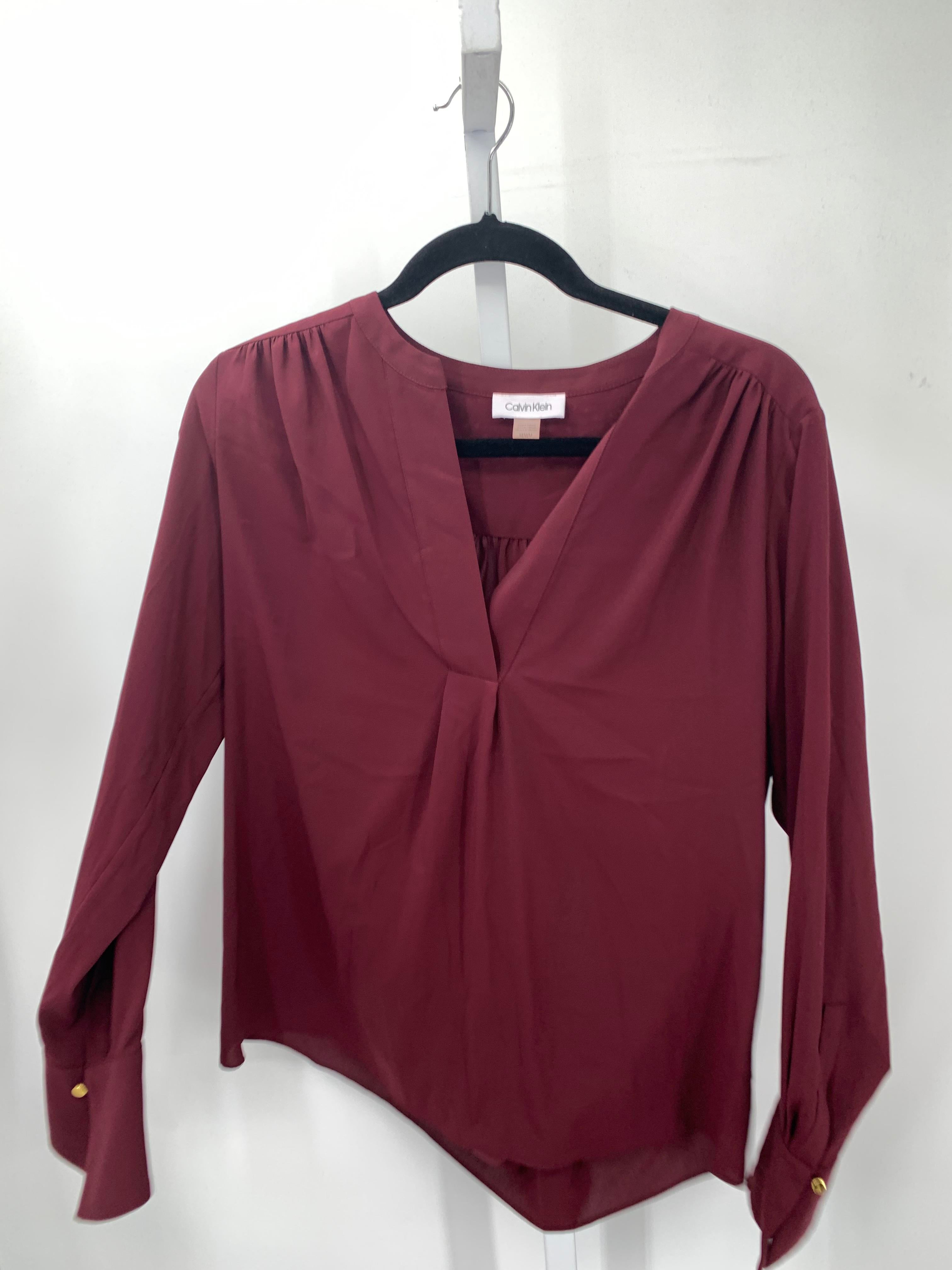 Calvin Klein Size Medium Misses Long Sleeve Shirt