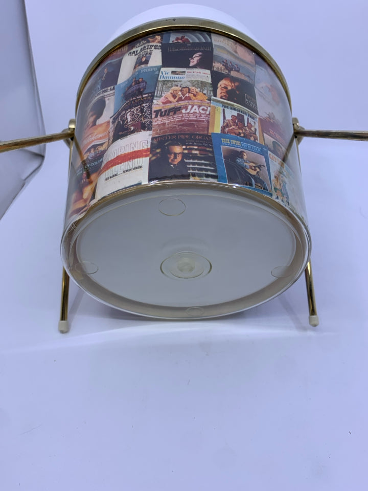 VTG ICE BUCKET W MOVE POSTERS W METAL HANDLE.