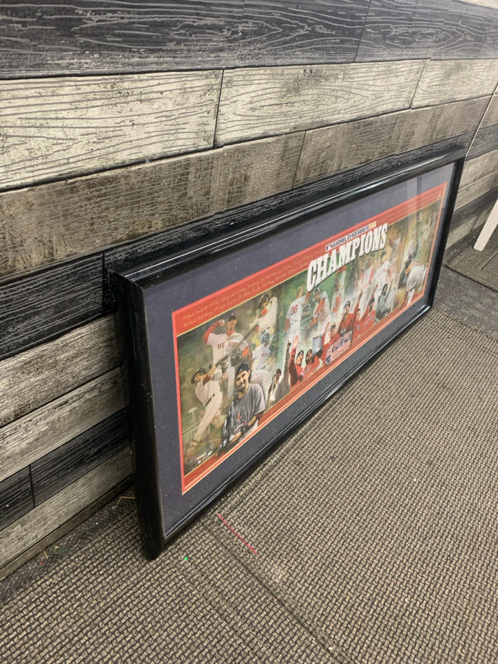 RED SOX WORLD SERIES 2007 CHAMPIONS WALL HANGING.