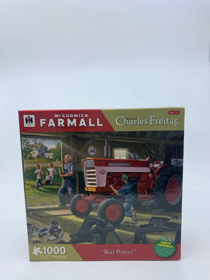 NIB RED POWER TRACTOR PUZZLE.