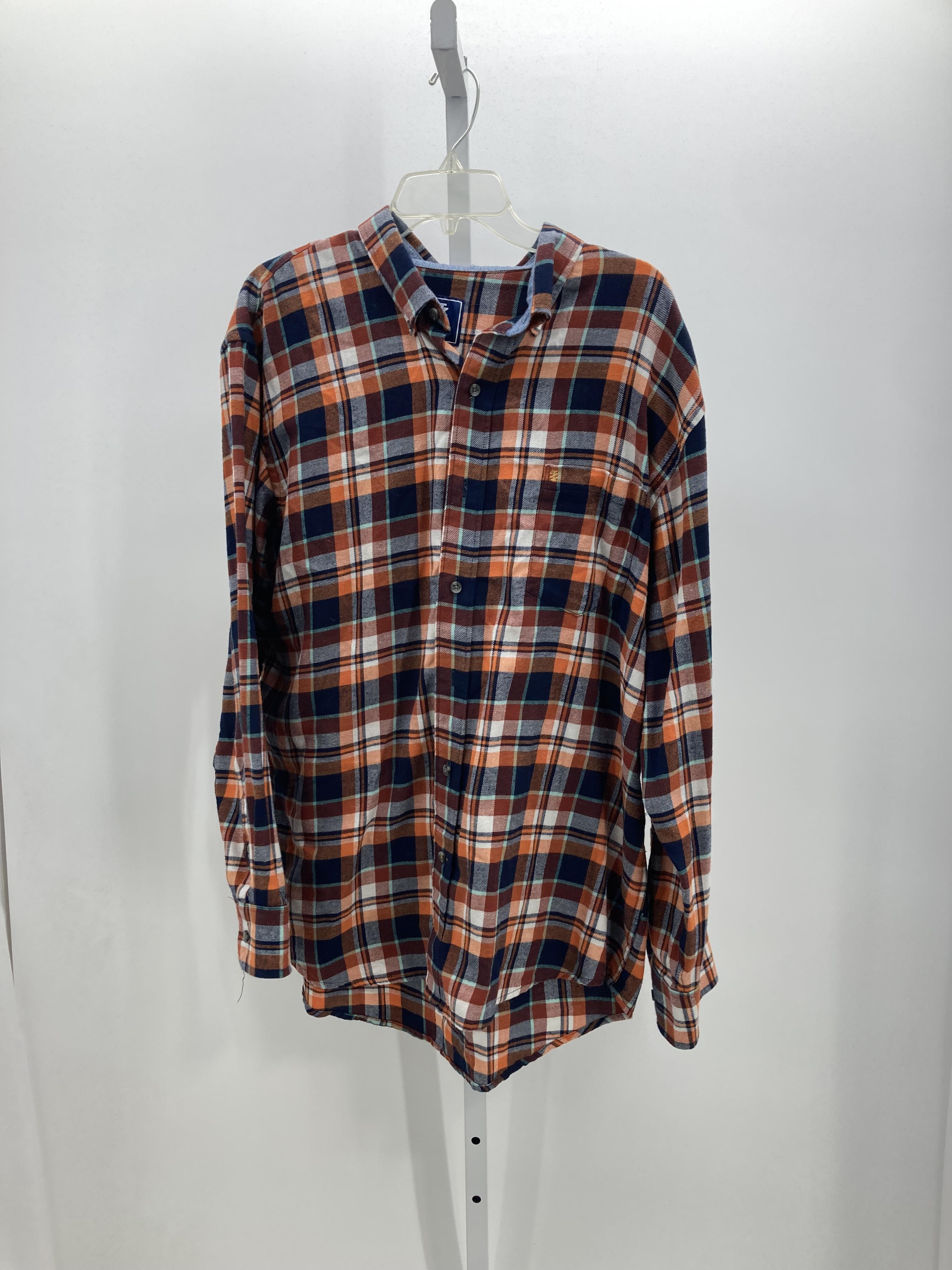 ORANGE PLAID BTN DOWN