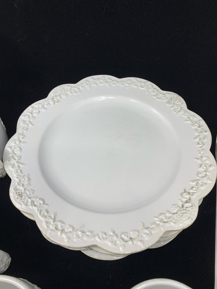 16PC SIMPLE SHABBY CHIC DINING SET.