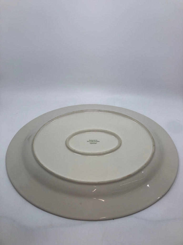 SANTA DOWN CHIMNEY PLATTER-WILLIAMS SONOMA .