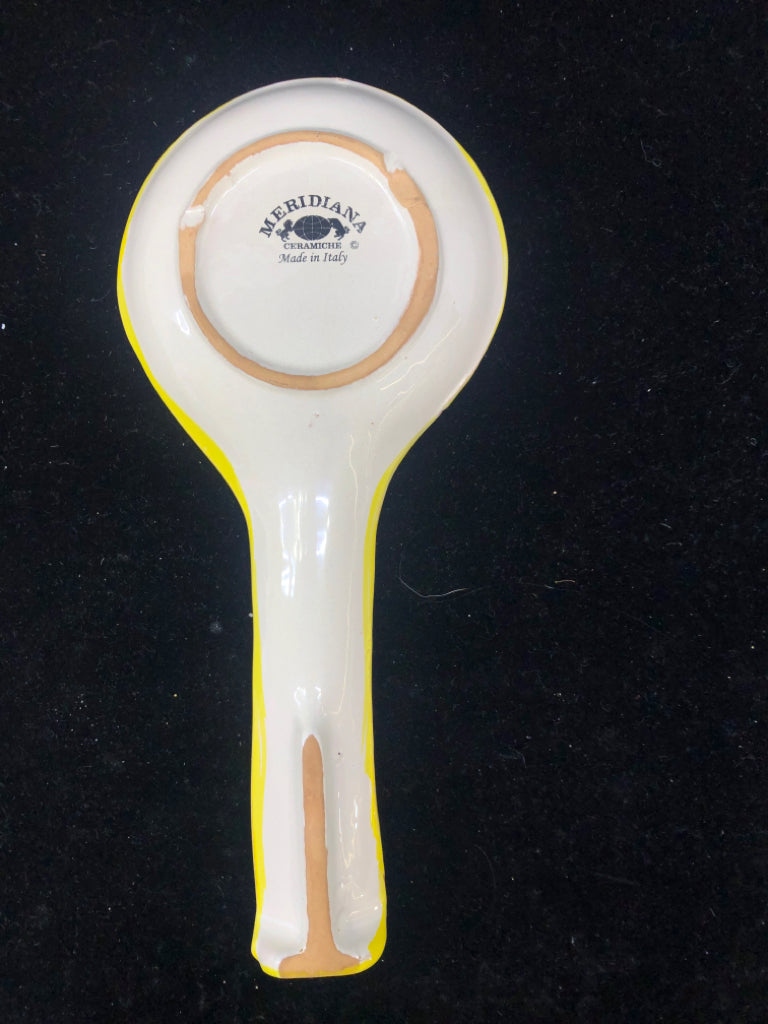 HAND PAINTED COLORFUL SPOON REST.