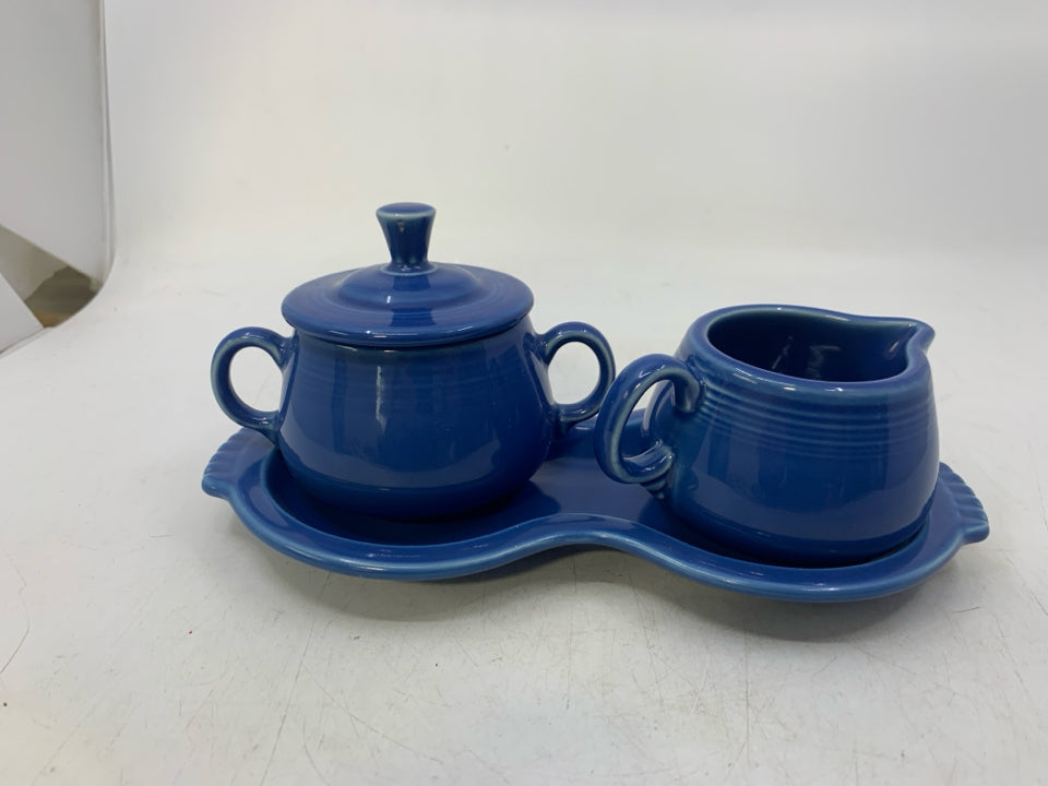 VTG SUGAR BOWL/CREAMER+ TRAY.