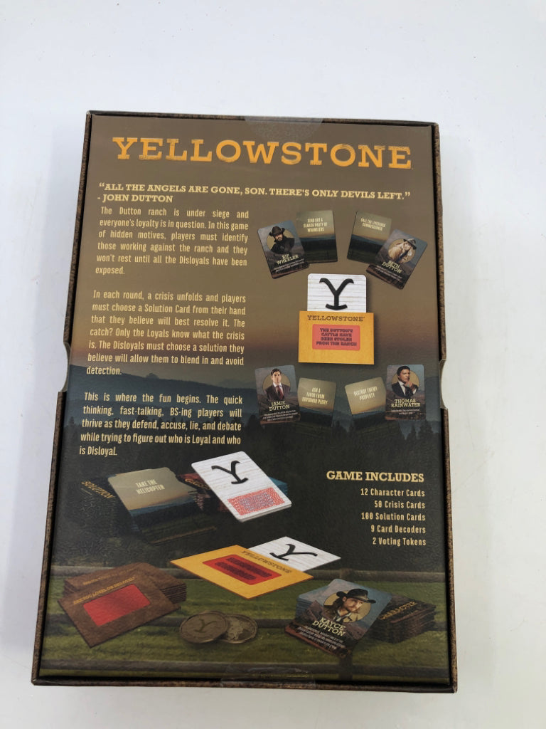 NIB YELLOWSTONE A GAME OF LOYALTY DECEPTION GAME.