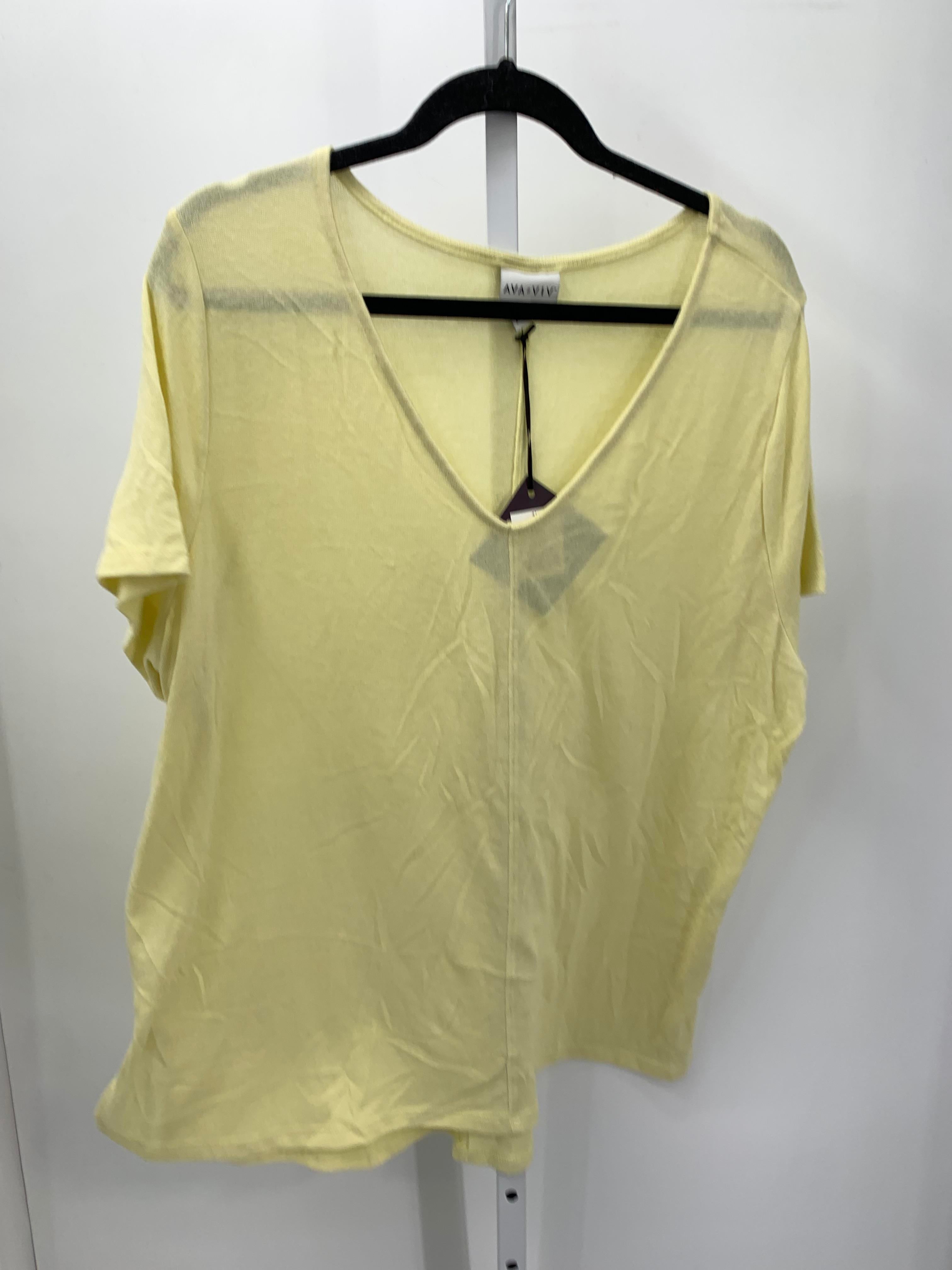 Ava & Viv Size 1X Womens Short Sleeve Shirt