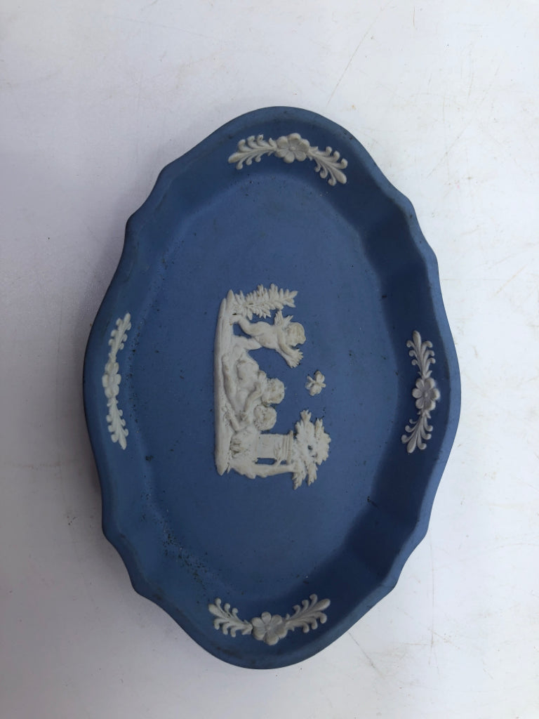 VTG JASPERWARE WEDGWOOD OVAL TRAY PLATE.