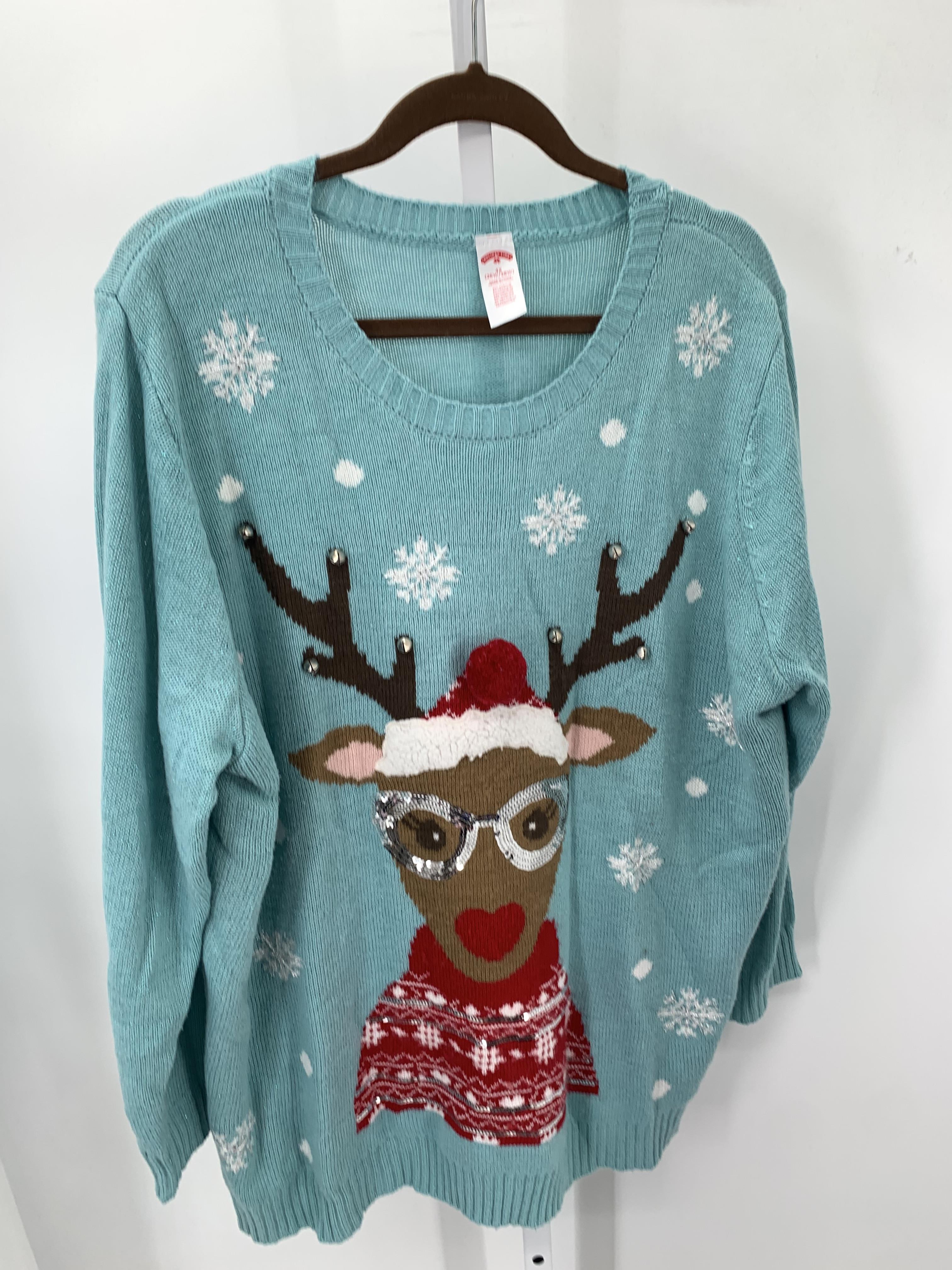 LONG SLV SWEATER REINDEER.
