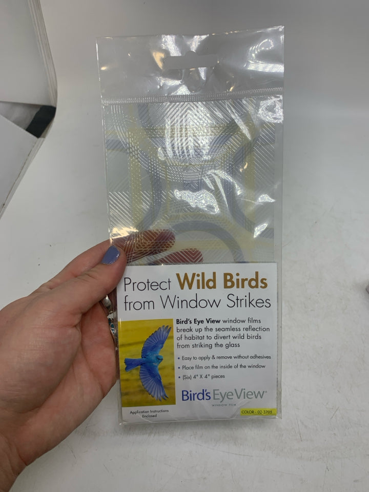 NIP PROTECT WILD BIRDS FROM WINDOW STRIKES STICKERS.