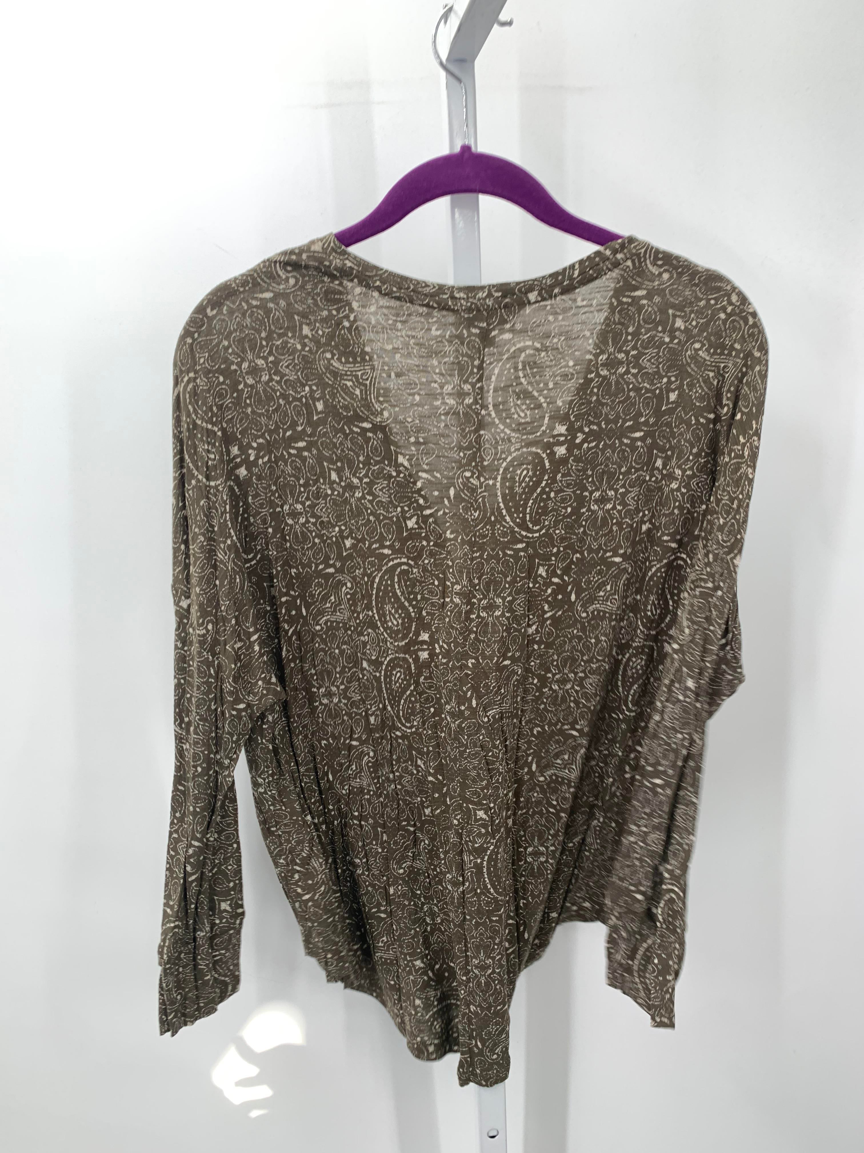 Lucky Brand Size Medium Misses Long Sleeve Shirt