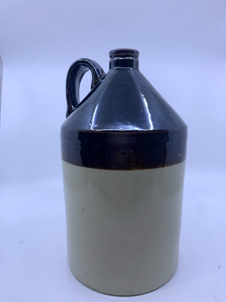 VTG BROWN AND TAN JUG.