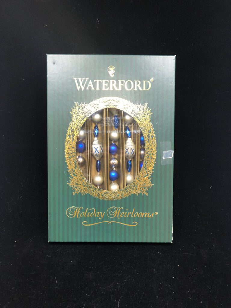 WATERFORD BLUE/WHITE DIAMOND GARLAND.