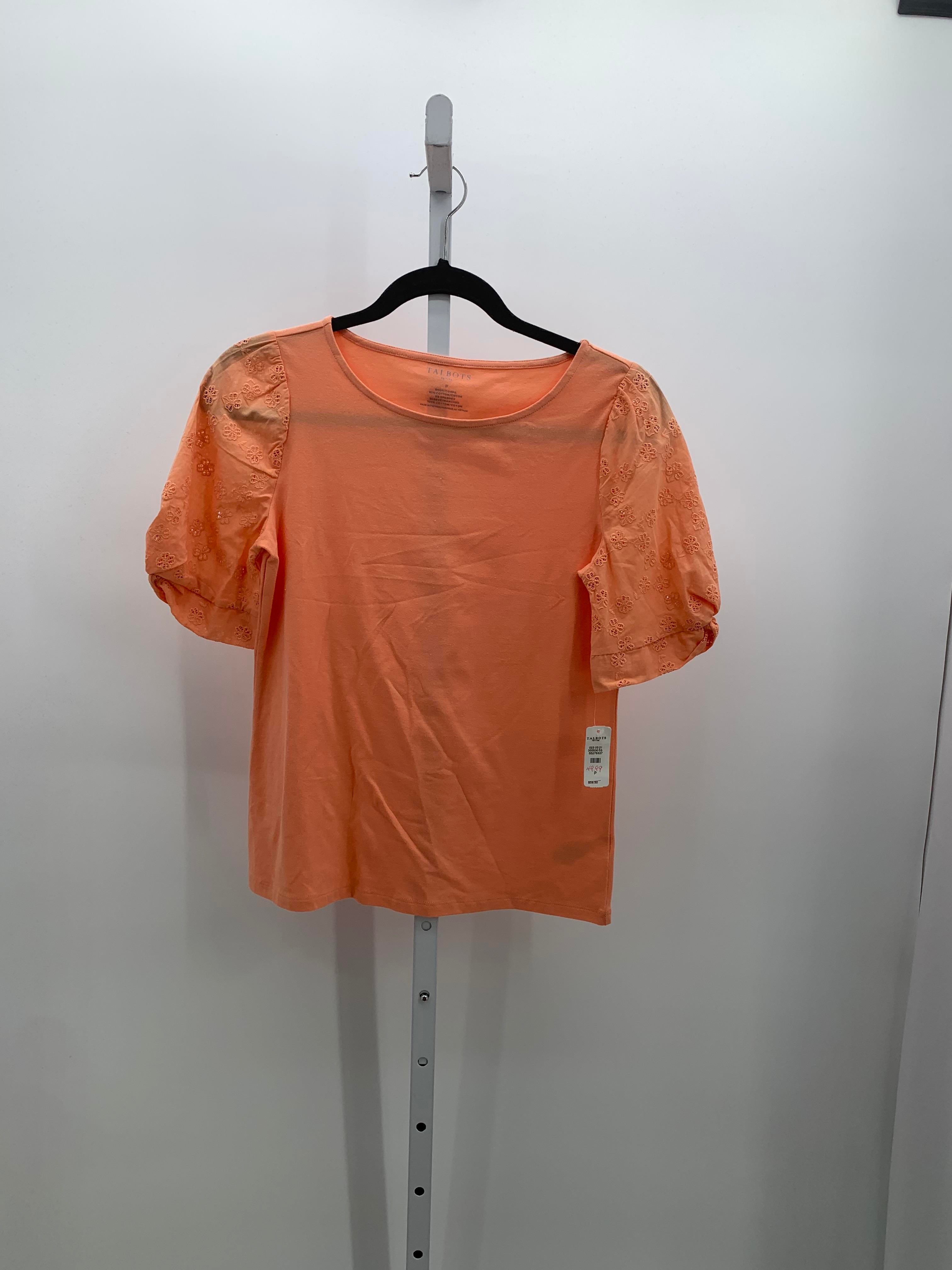 Talbots Size X Small Petite Petite Short Sleeve Shirt