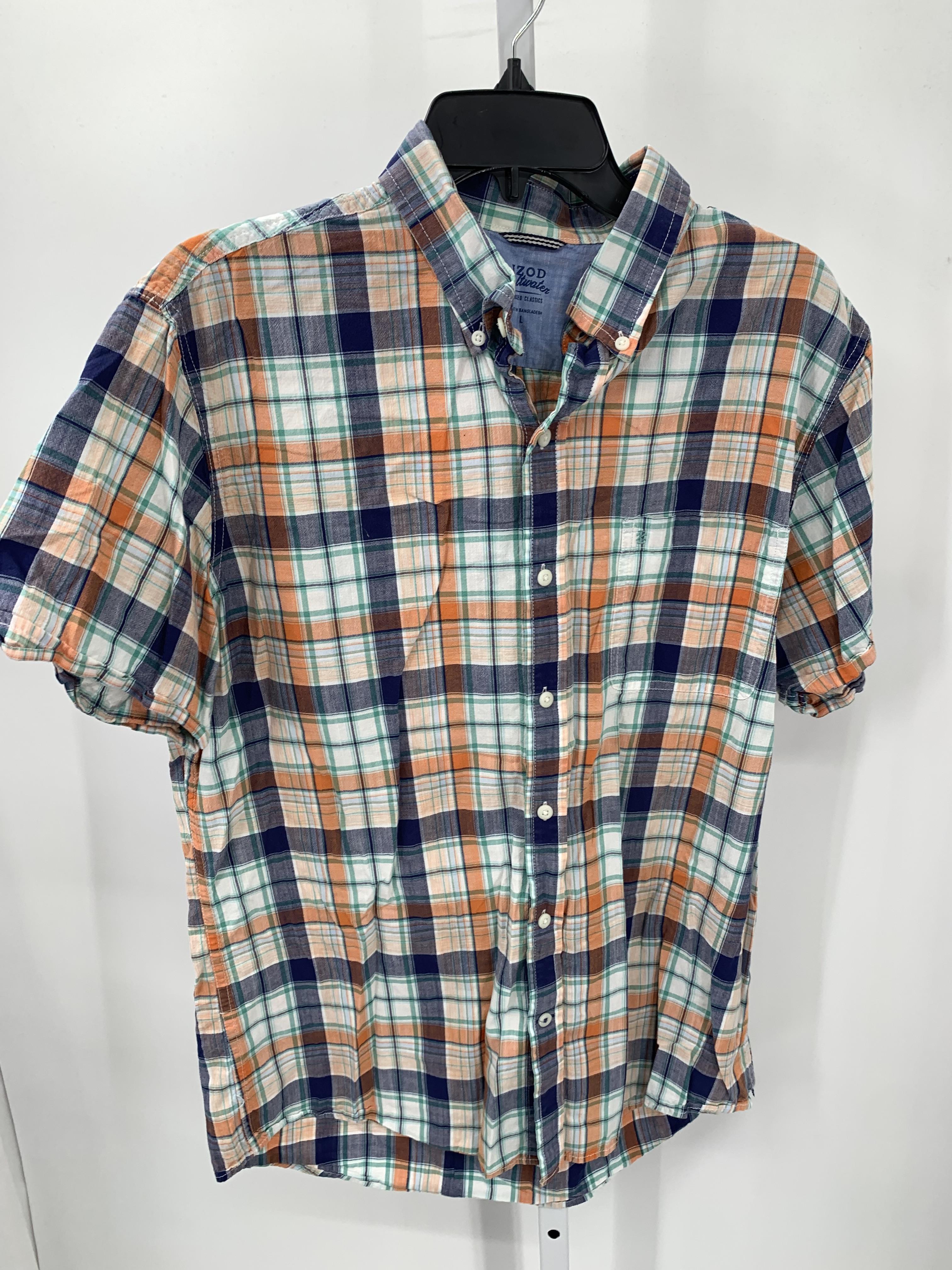 ORANGE PLAID BTN DOWN