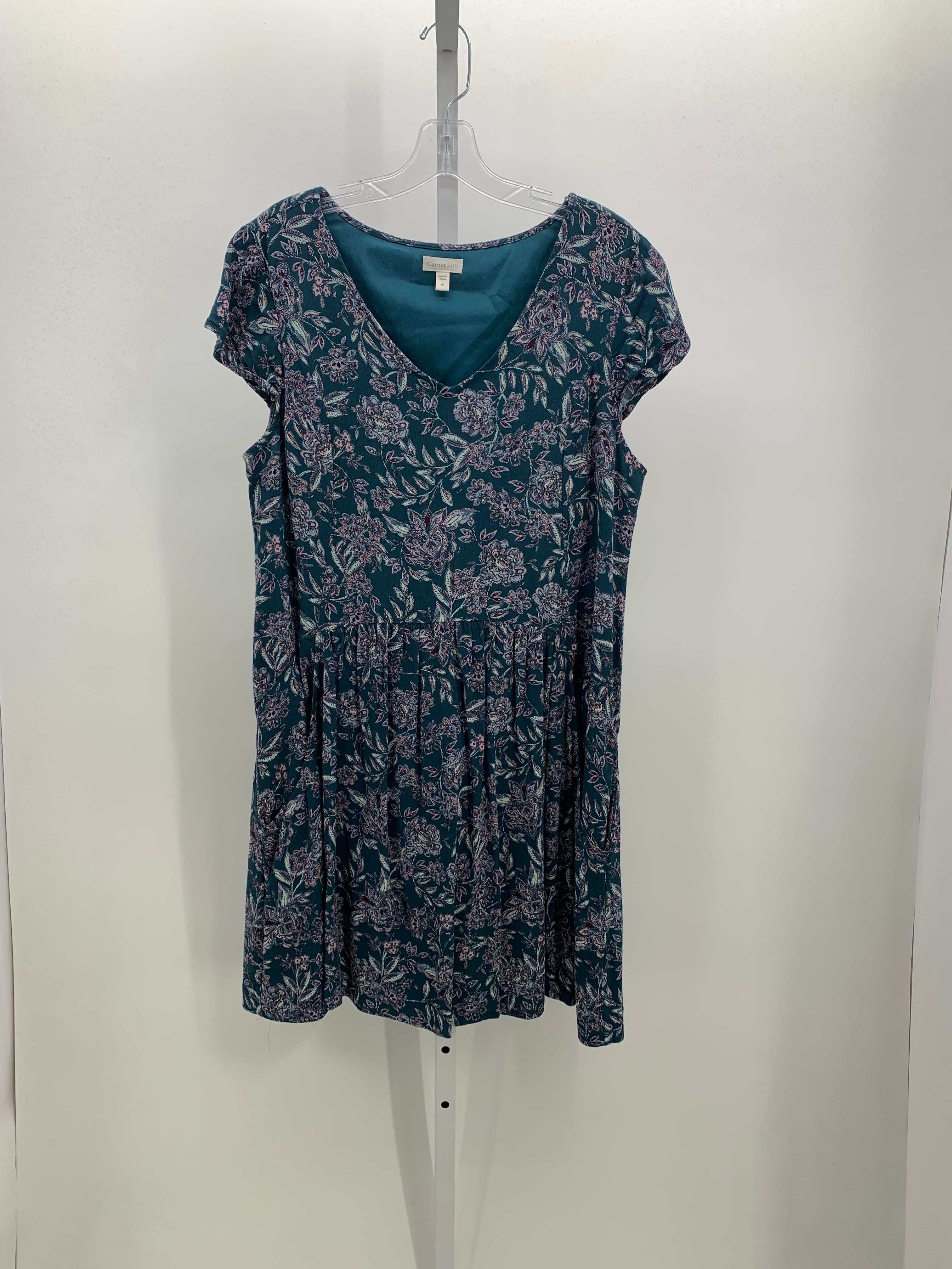 Garnet Hill Size 10 Misses Short Sleeve Dress