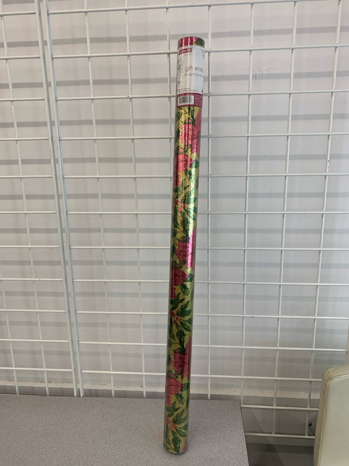 POINSETTIA WRAPPING PAPER.