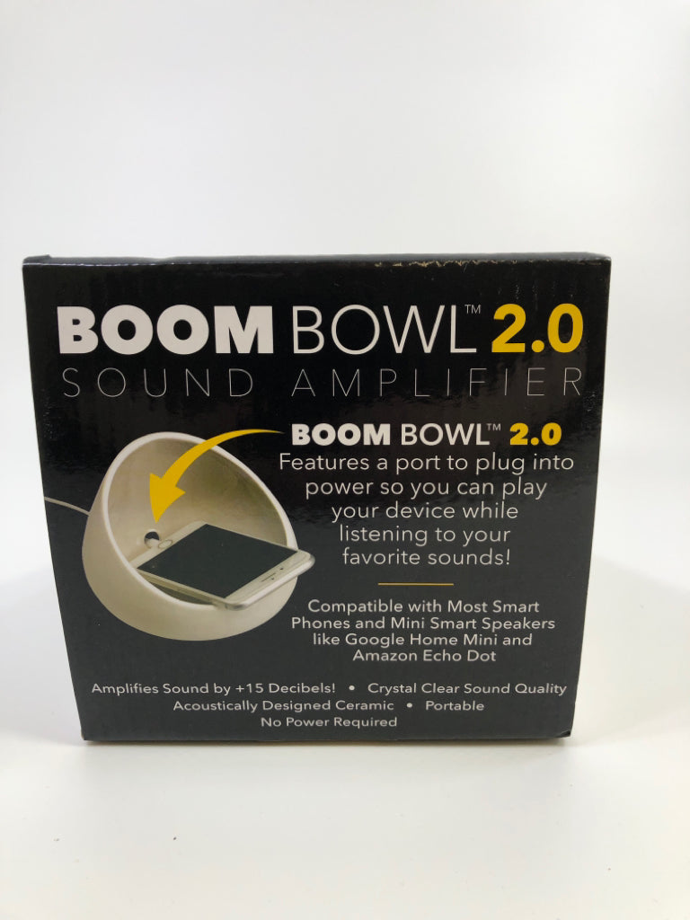 NIB BOOM BOWL SOUND AMPLIFIER.