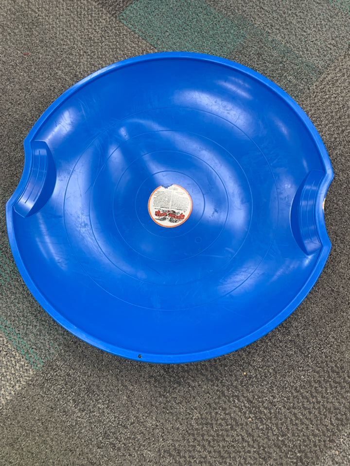 Flexible Flyer Flying Saucer 26" Plastic Snow Sled for Kids & Adults, Blue