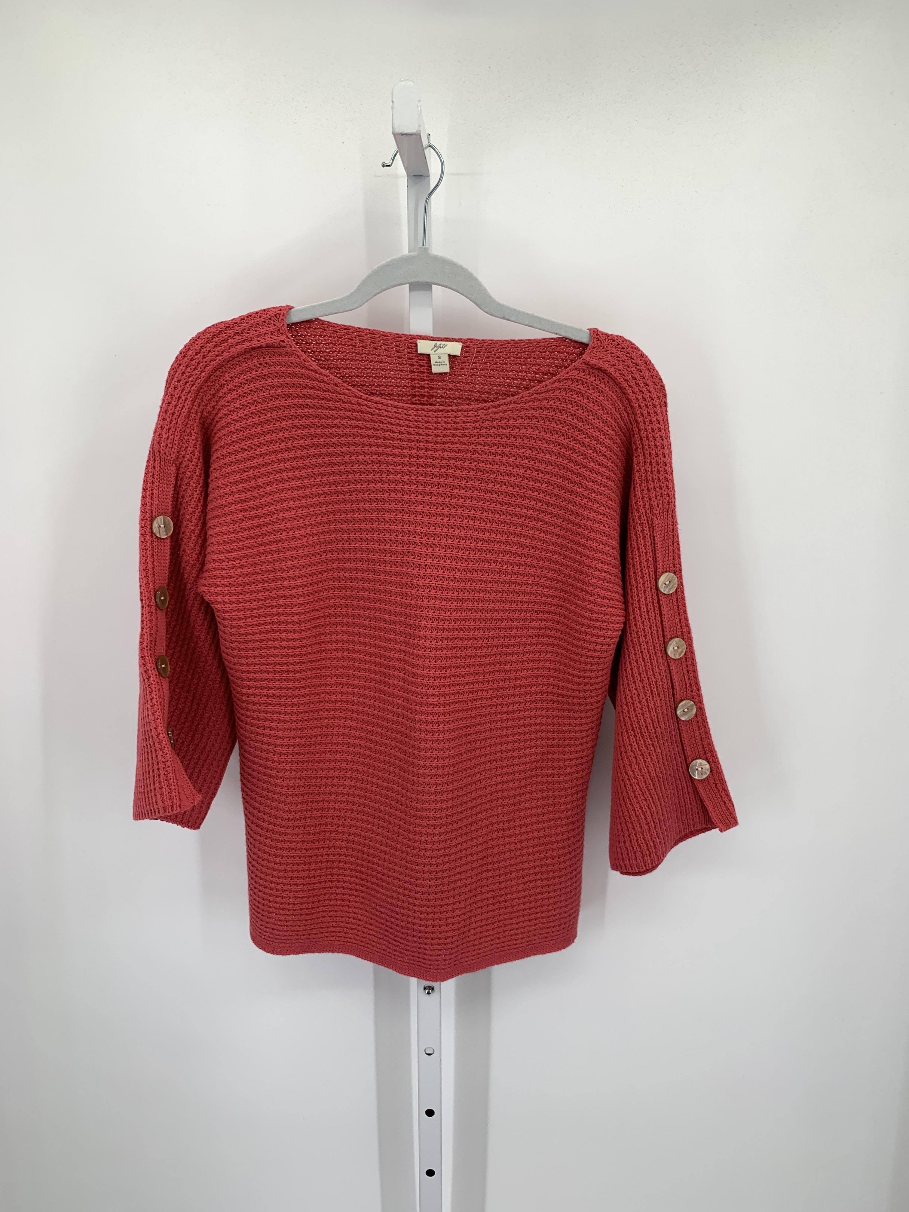 J-Jill Size Small Misses 3/4 Sleeve Sweater