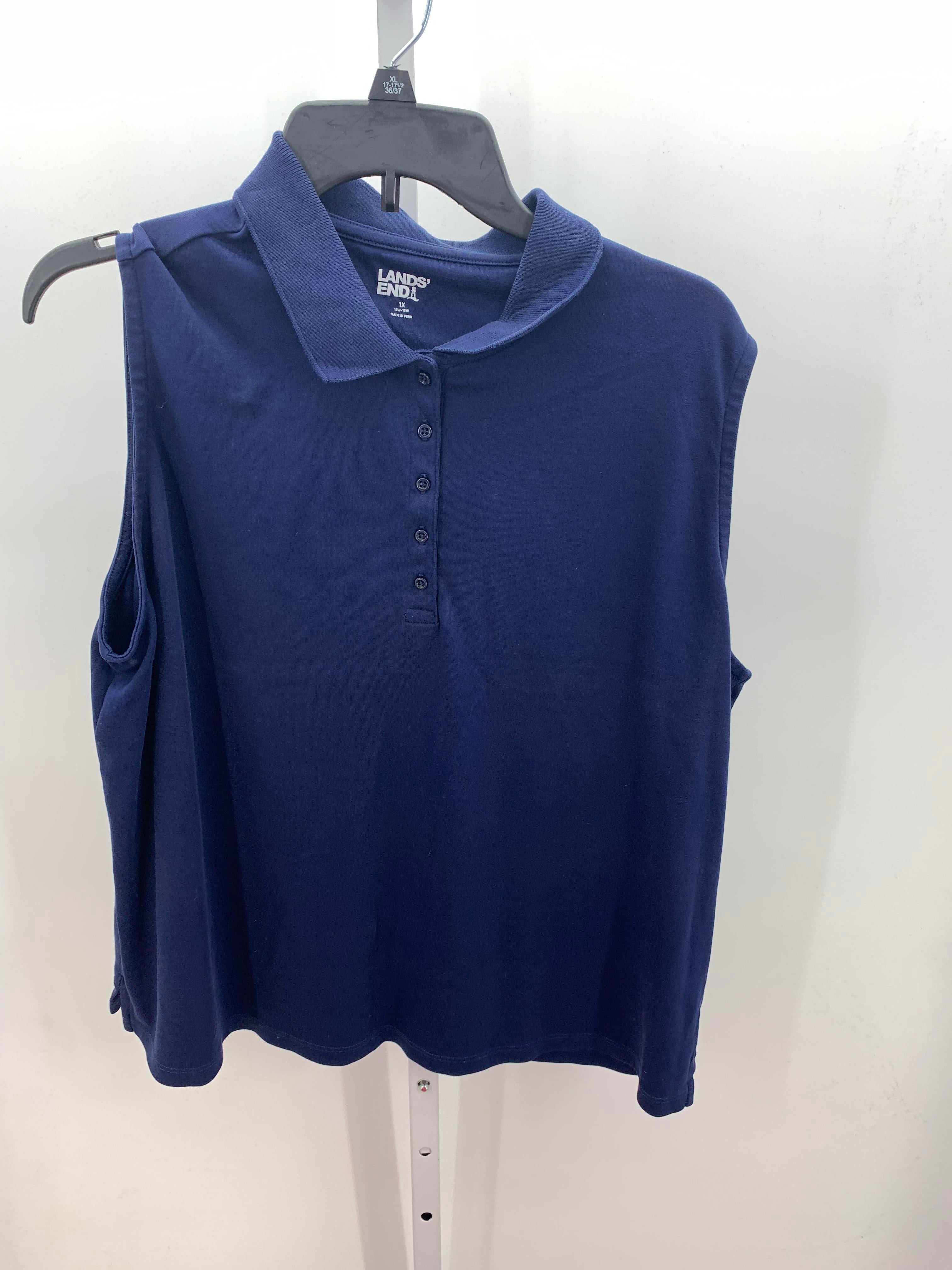 Lands End Size 1X Womens Sleeveless Shirt