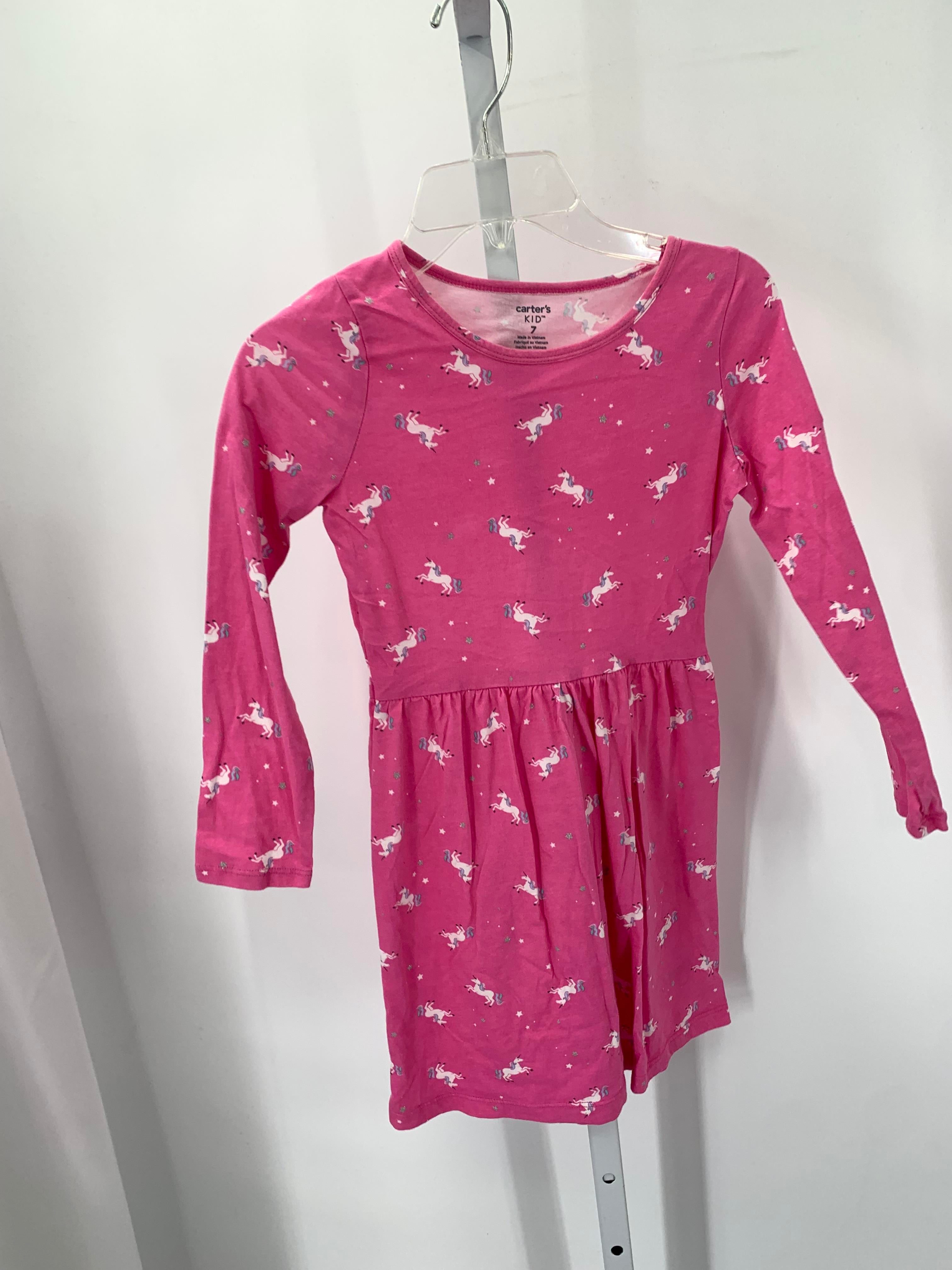 Carters Size 7 Girls Long Sleeve Dress