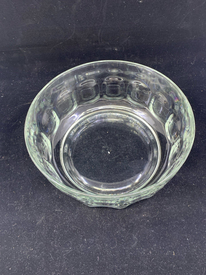 LARGE ROUND GLASS SALAD BOWL.