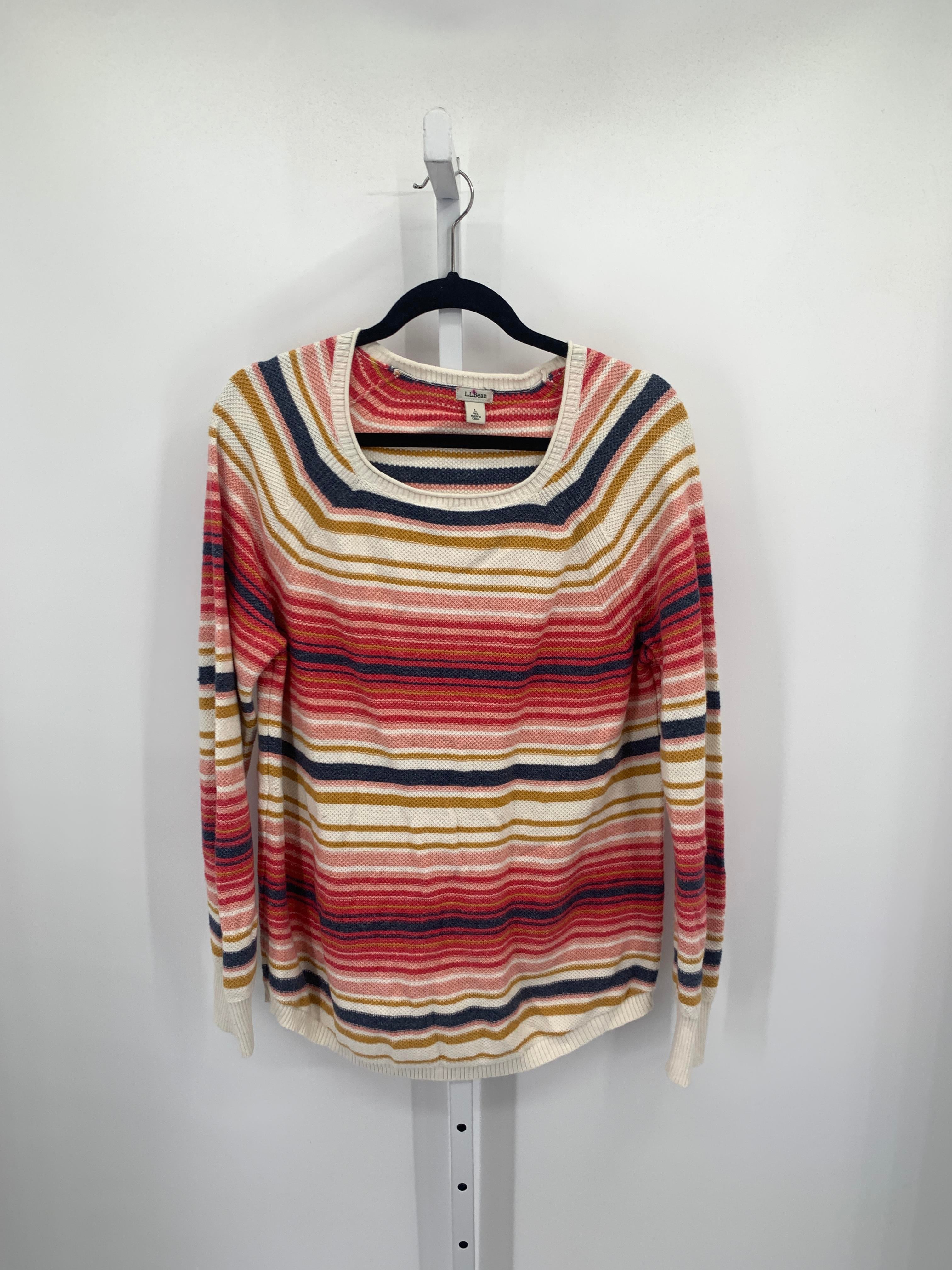 LL Bean Size Large Misses Long Slv Sweater