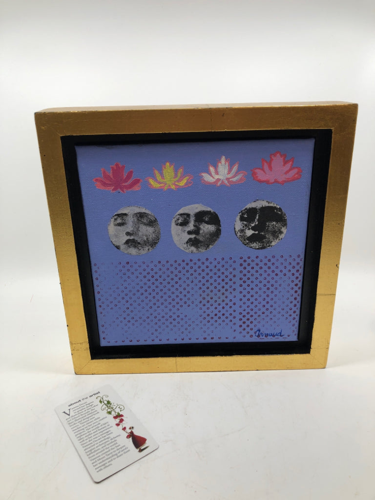 STAMPED FACE PRINT W/ARTIST CARD.