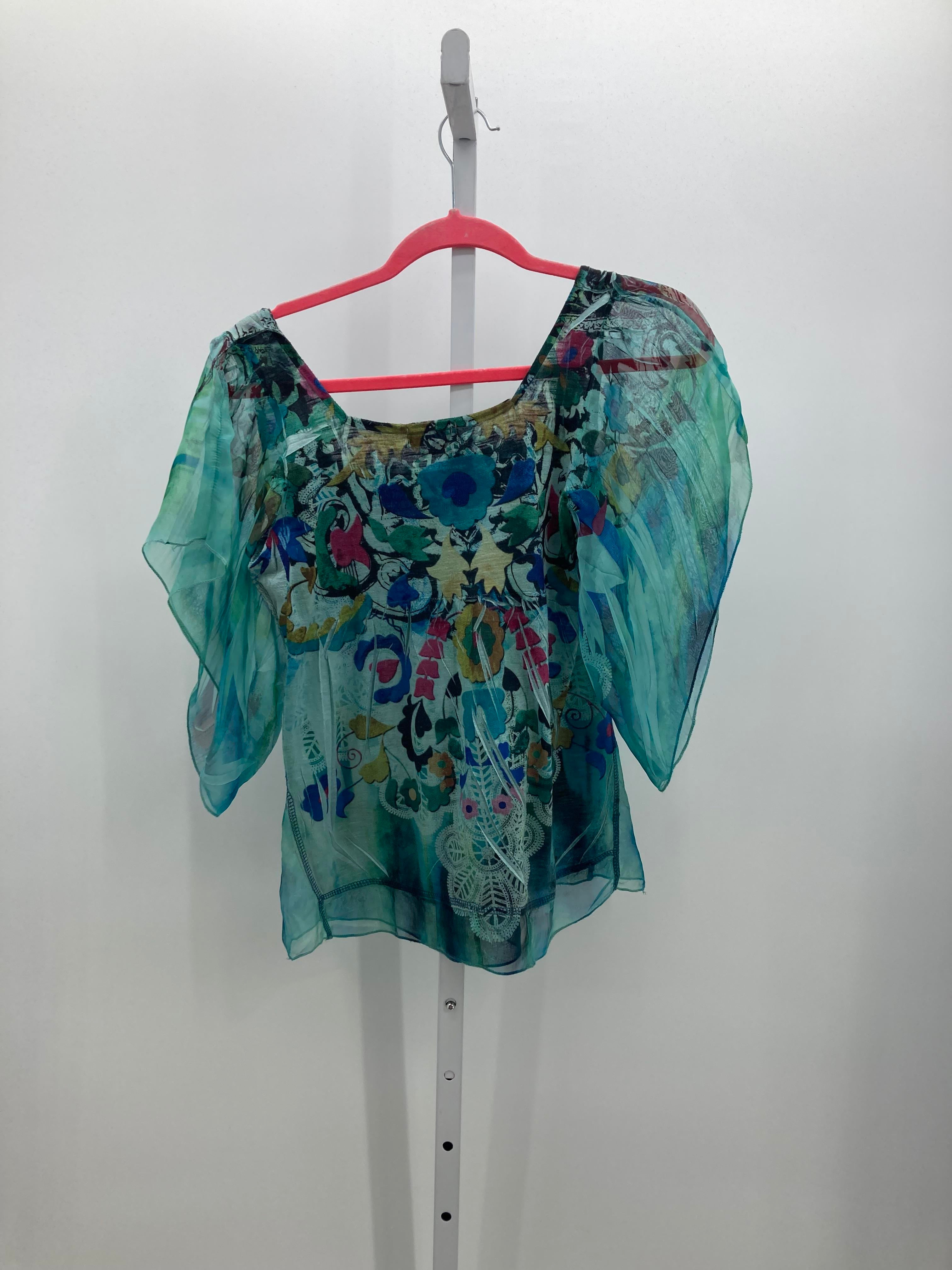 One World Size Medium Petite Petite Short Sleeve Shirt